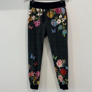 Johnny Was Multicolor Floral Jogger Pants